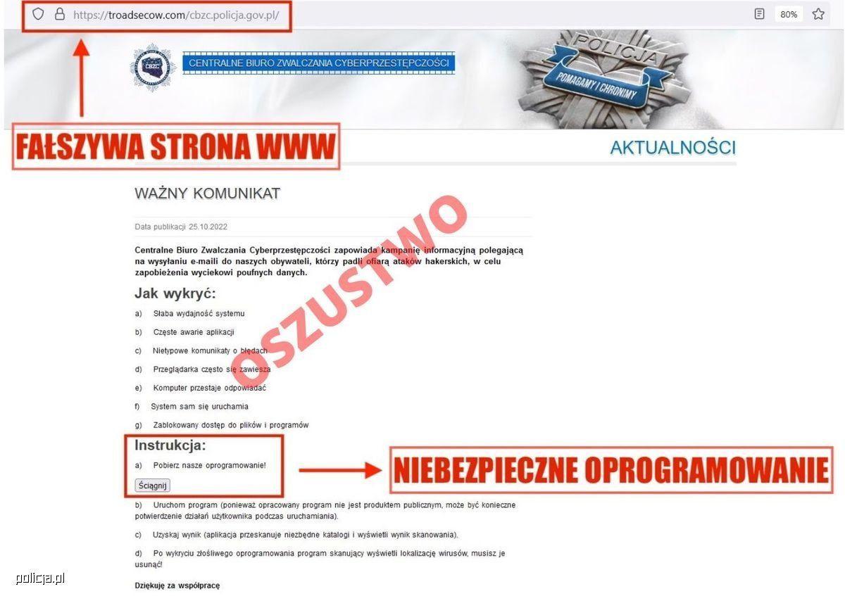 Otwierając e-maila z CBZC, miej się na baczności