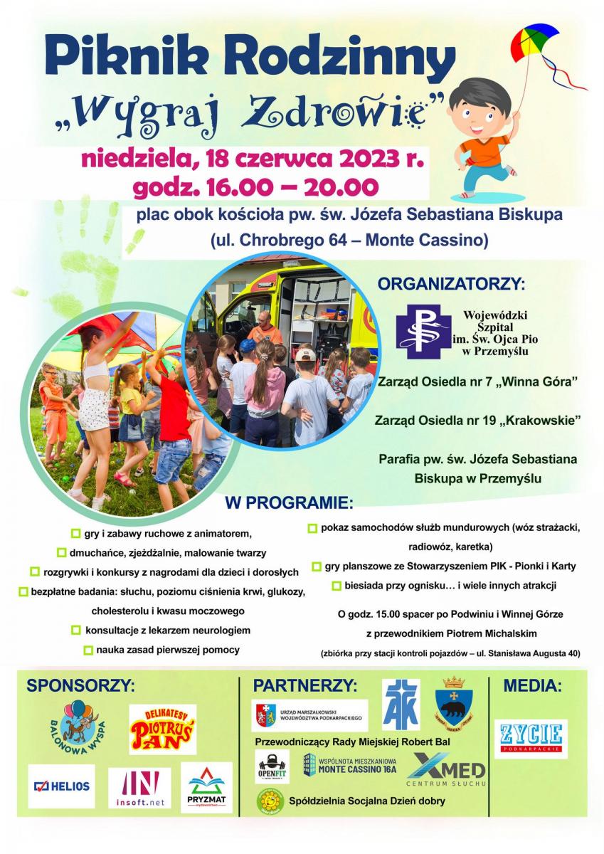 Piknik rodzinny „Wygraj zdrowie” na Monte Cassino [PROGRAM]