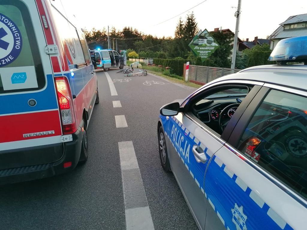 Kraksa rowerzystów skończyła się szpitalem. Zawiniły promile
