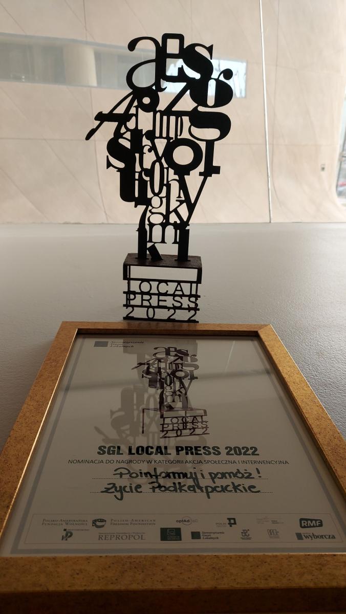 Życie Podkarpackie z nagrodą Local Press 2022