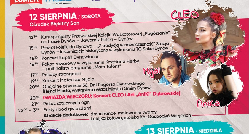 Dni Pogórza Dynowskiego 2023 zbliżają się wielkimi krokami. Wystąpią Cleo, Anika i wielu innych 