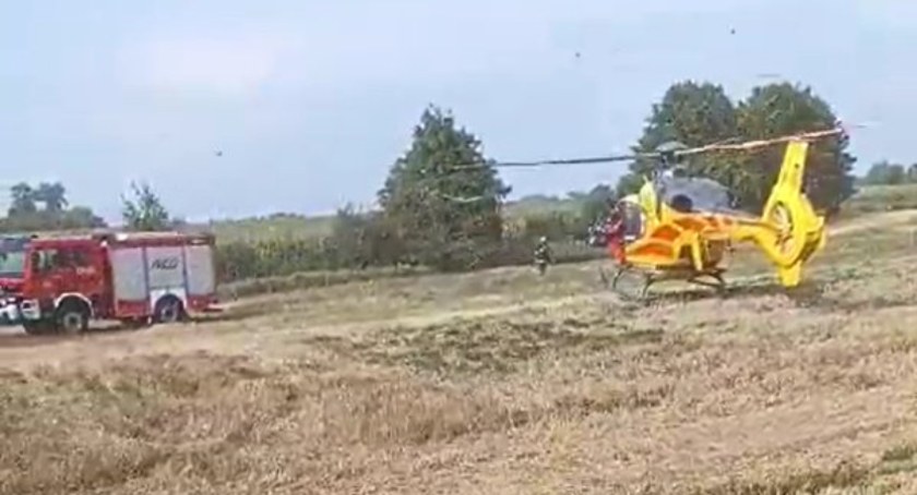 Niebezpieczny wypadek w Wólce Pełkińskiej. 12-latek wywrócił quada