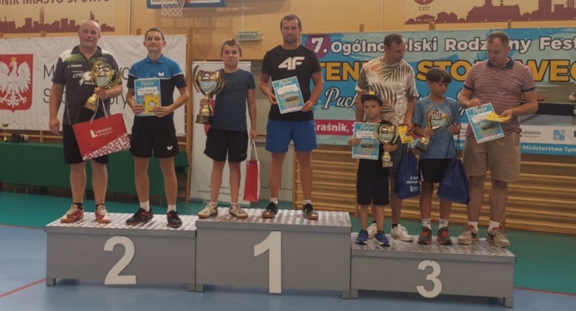 Rodzinne pingpongowe podium w Kraśniku