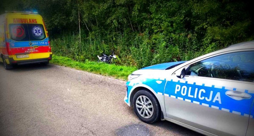  Blisko 3 promile! Tyle miał motocyklista, który w Lipniku wjechał do rowu