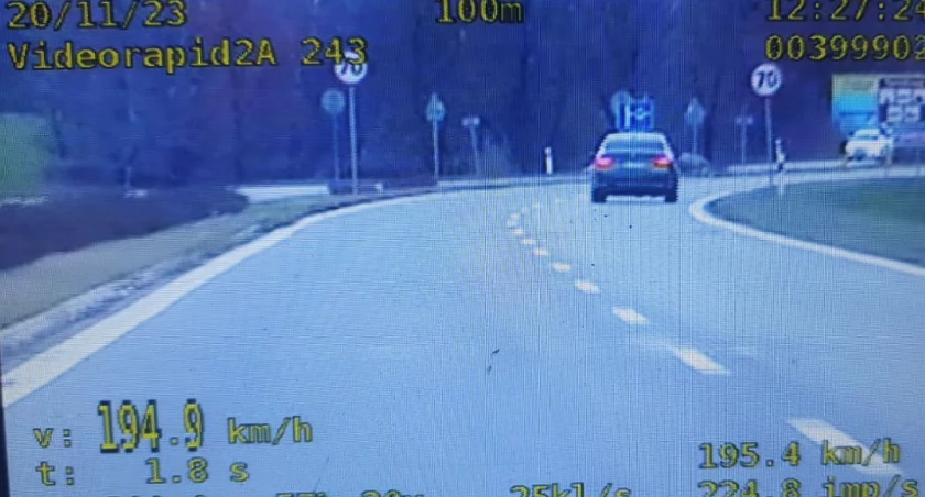 20-letni kierowca bmw pędził 194 km/h. Mandat był wysoki