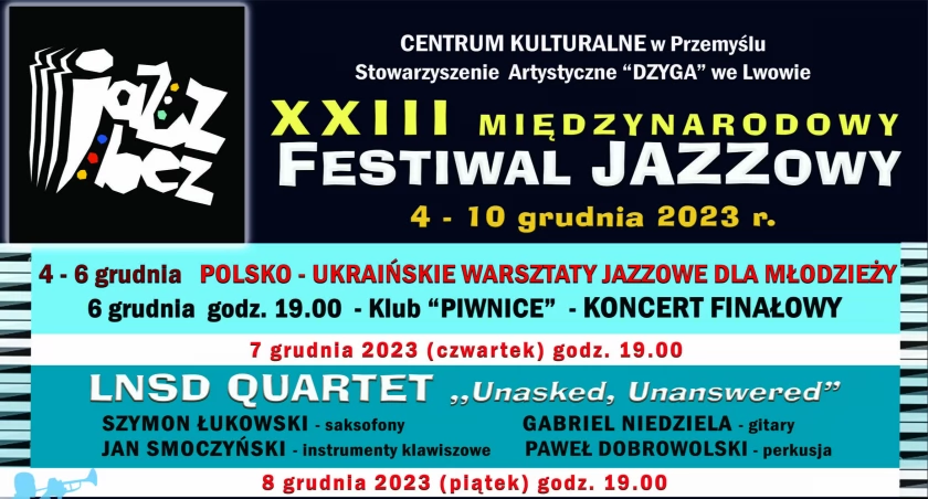 XXIII Międzynarodowy Festiwal Jazzowy JAZZ BEZ… Sprawdź program!
