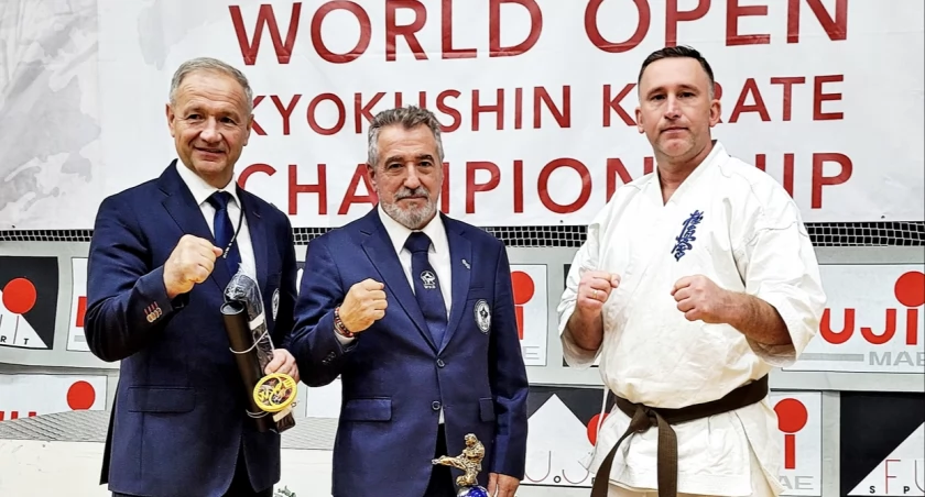Radosław Bakalus tuż za podium. Ryszard Makara shihanem