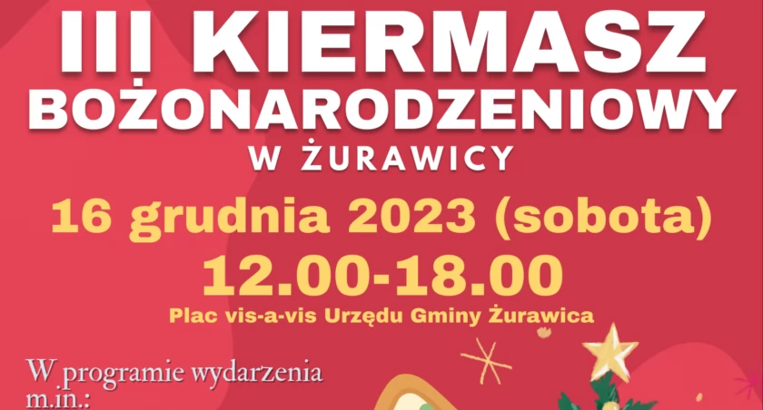 Zapraszamy na kiermasz bożonarodzeniowy do Żurawicy!