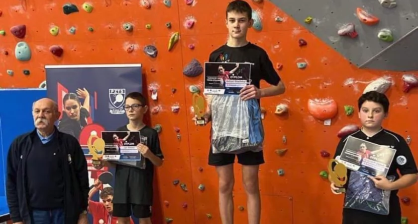 Wojciech Dębski na podium