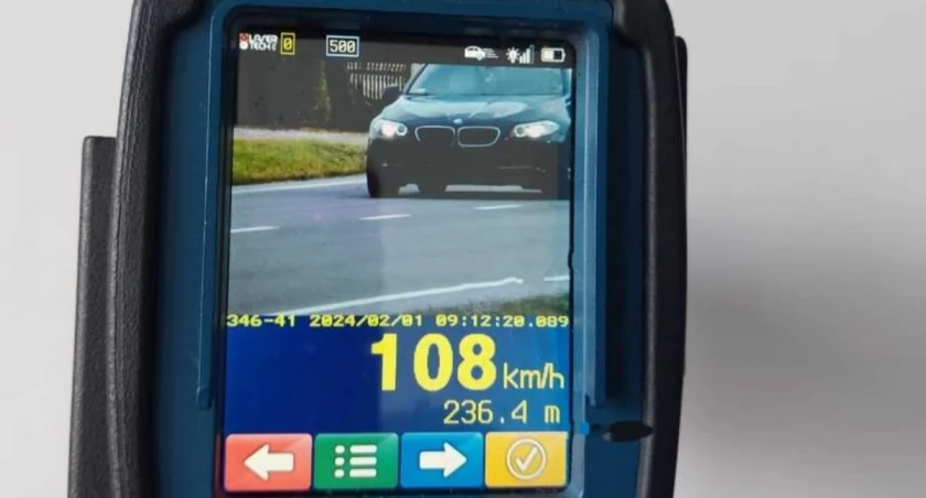 O 58 km/h za szybko. Mieszkaniec powiatu tomaszowskiego stracił prawko 