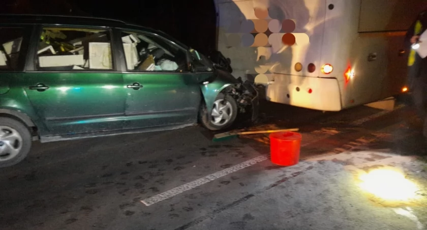 Seat uderzył w tył autokaru. Po pojeździe rozpierzchły się pszczoły. 86-letni kierowca zmarł w szpitalu 