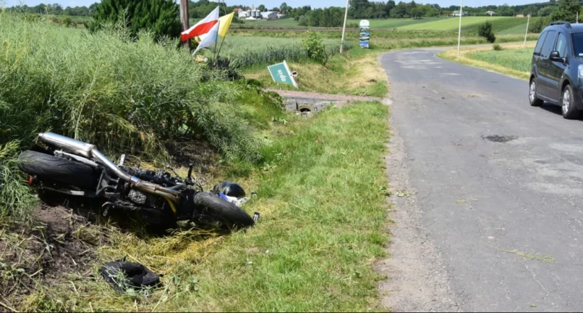 Dwa wypadki z udziałem motocyklistów [ZDJĘCIA]