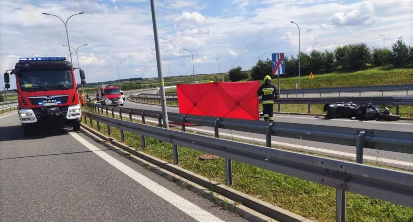 Tragedia na A4. Motocyklista zginął na miejscu