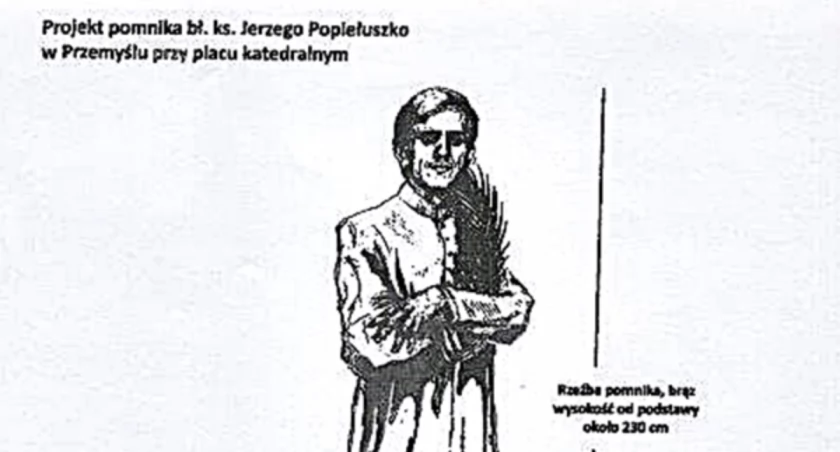 U stóp katedry stanie pomnik błogosławionego