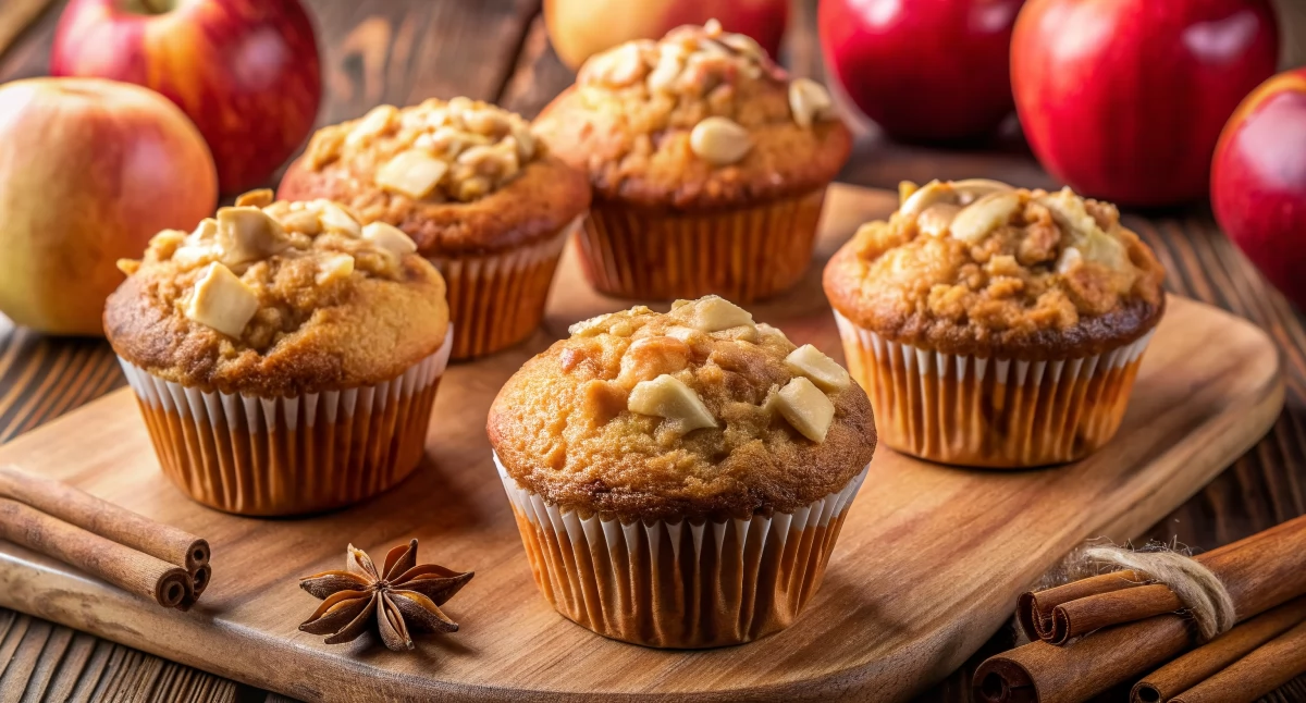 Muffiny z jabłkami