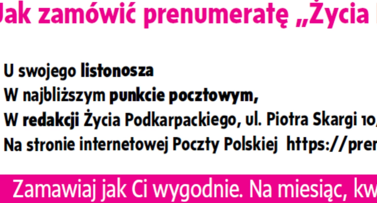 Od najbliższej środy „Życie Podkarpackie” za 4,50 zł
