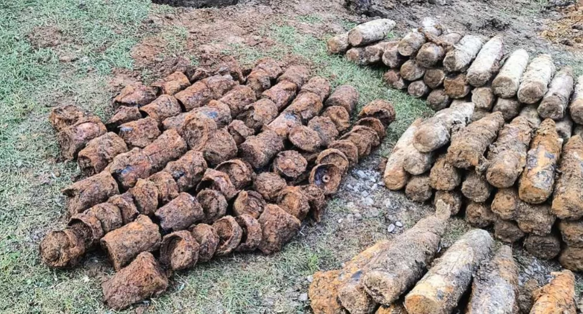 135 pocisków artyleryjskich i 66 łusek z czasów II Wojny Światowej