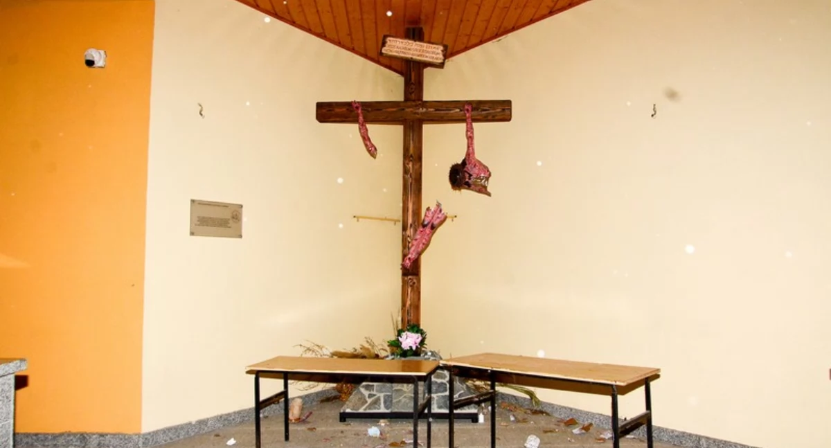 Profanacja przy krośnieńskim sanktuarium. 33-latek usłyszał zarzuty [ZDJĘCIA]