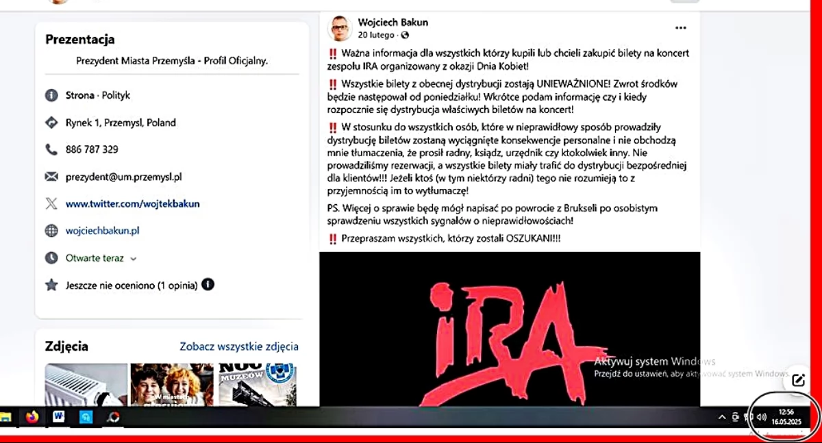Afera biletowa umorzona. Post z „zarzutami” wciąż jest dostępny