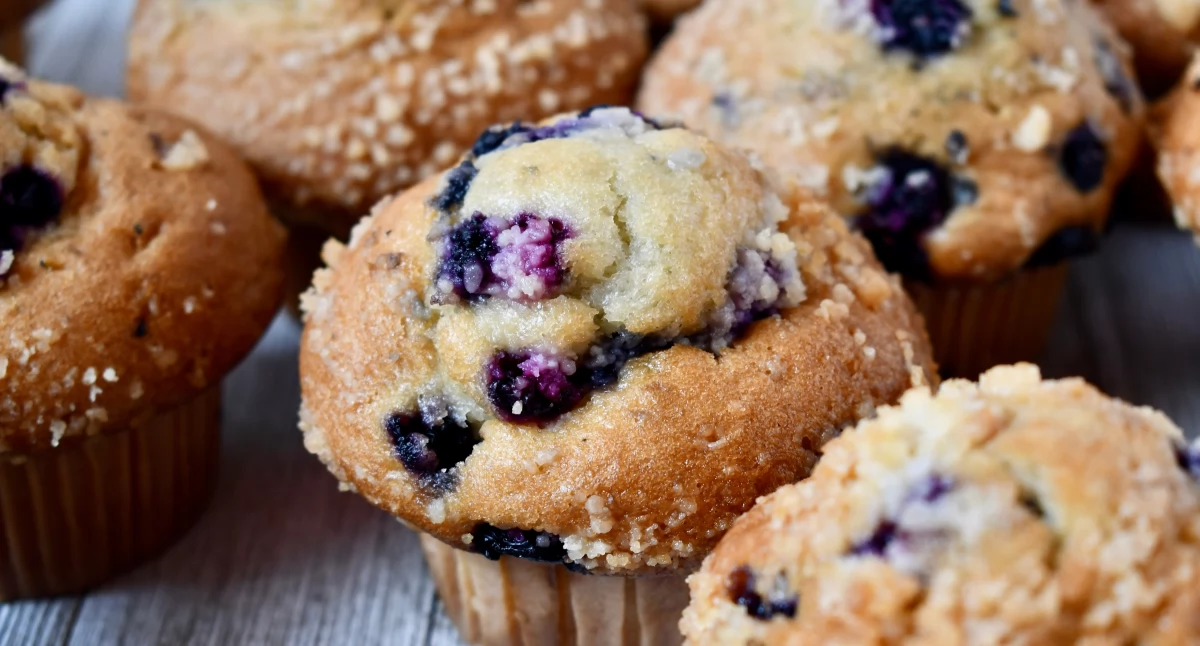 Fit muffinki z jagodami 