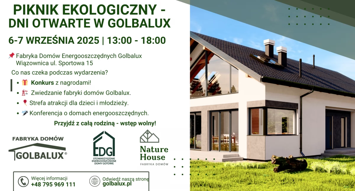 Zapraszamy na Dni Otwarte w Fabryce Domów Energooszczędnych GOLBALUX