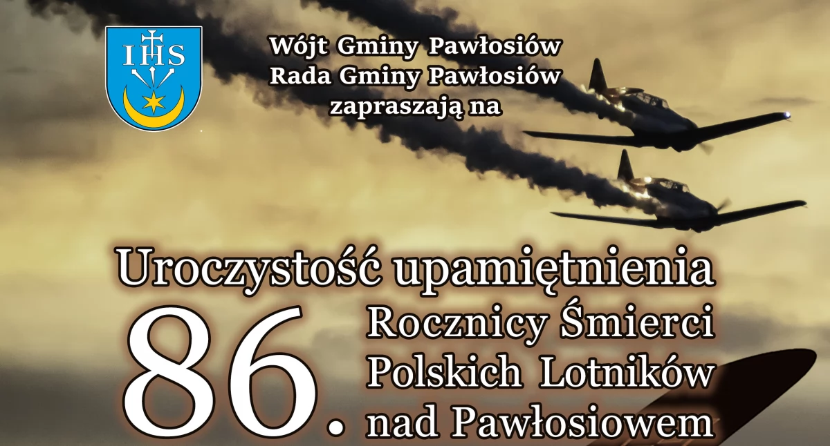 Uroczystość upamiętnienia 86. rocznicy śmierci polskich lotników nad Pawłosiowem 