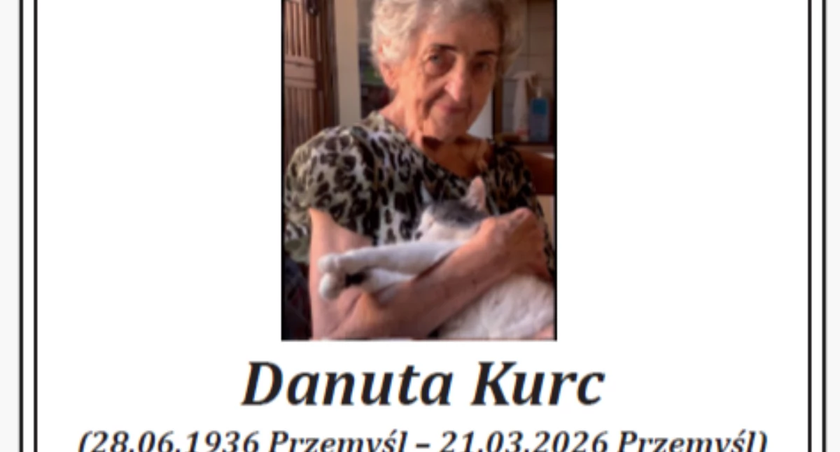 Podziękowanie za udział w ceremonii pożegnania śp. Danuty Kurc 