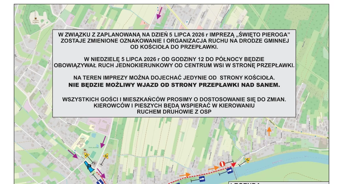 Uwaga kierowcy! W niedzielę możecie napotkać utrudnienia! To za sprawą organizowanego w Ostrowie „Święta Pieroga”