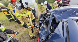 Rozległy pożar i wypadek na polu namiotowym. Tak ćwiczyli strażacy ochotnicy