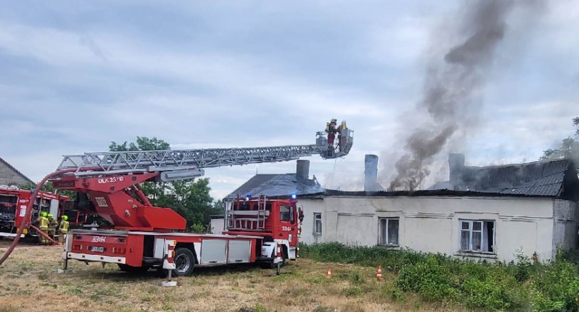 Pożar budynku mieszkalnego na Posadzie