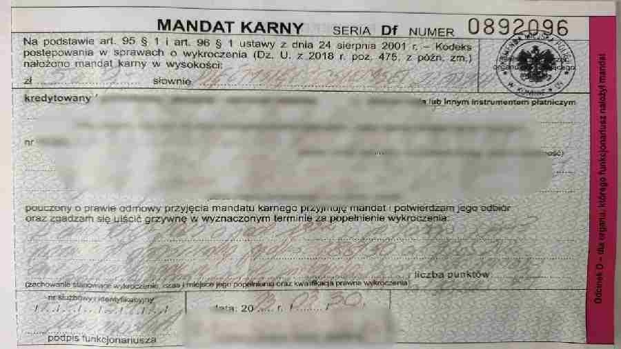 Nie zatrzymał się do kontroli, mandat w wysokości 5800 zł i 24 punkty karne