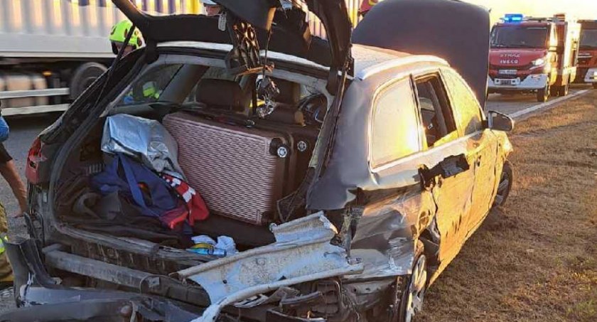 Wypadek na autostradzie A2