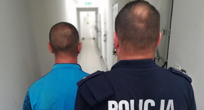 Sprawca  przemocy domowej w rękach policji   