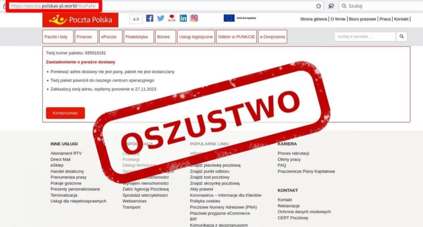 UWAGA na linki do fałszywej strony.