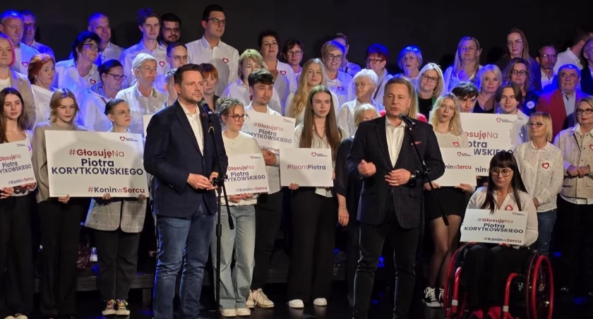 Rafał Trzaskowski odwiedził Konin aby poprzeć kandydaturę Piotra Korytkowskiego 