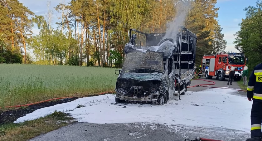 Pożar Renault w Liścu Małym