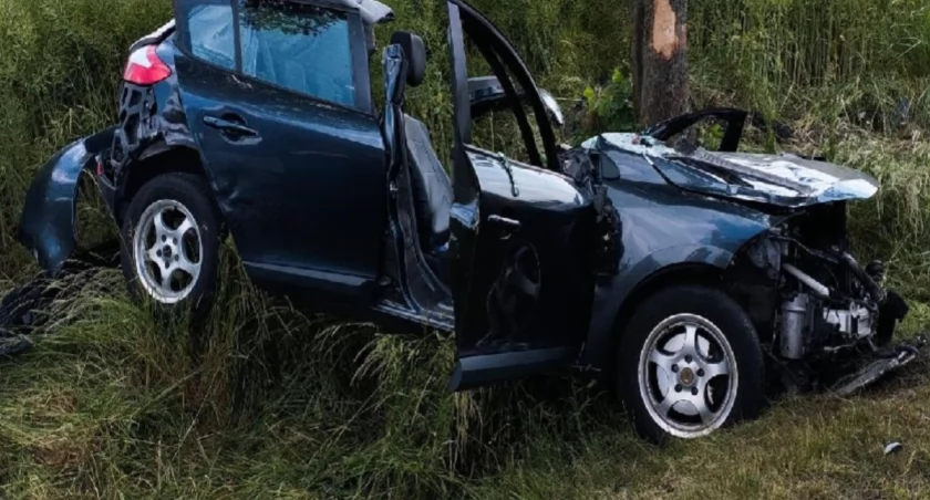 Wypadek osobówki w miejscowości Kiejsze, gm. Babiak