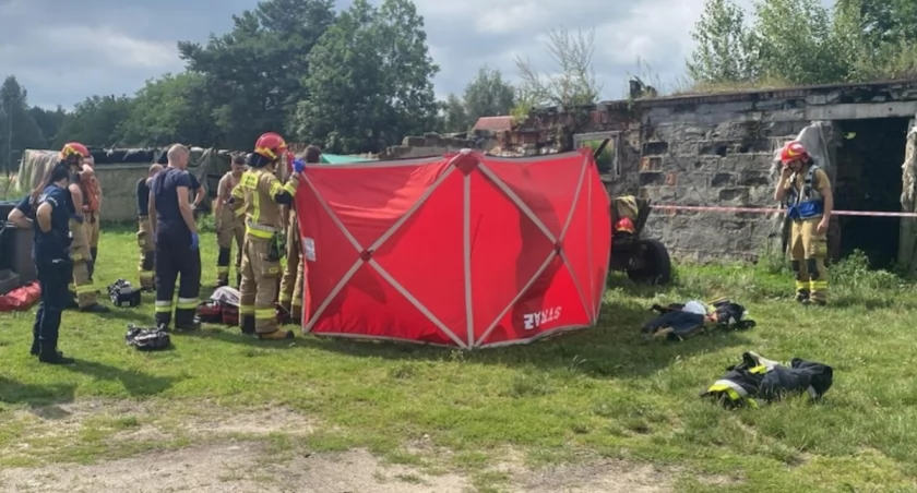 Katastrofa budowlana  w miejscowości Skrzynka gm. Ostrowite 