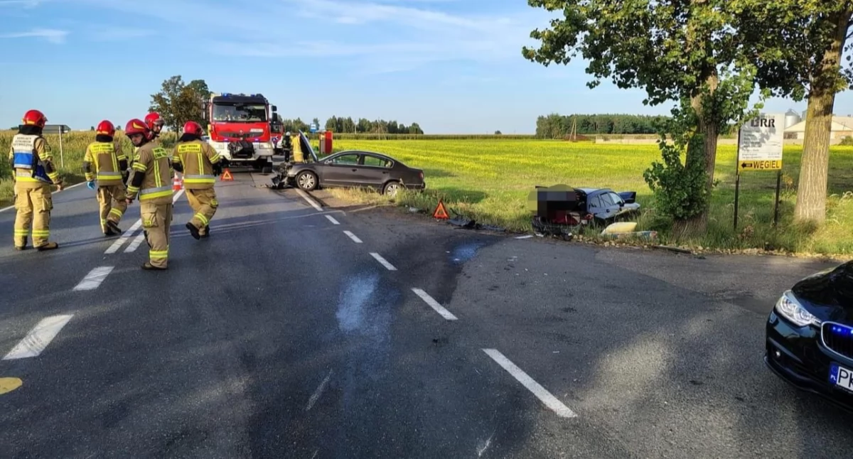 Wypadek drogowy na Dk25