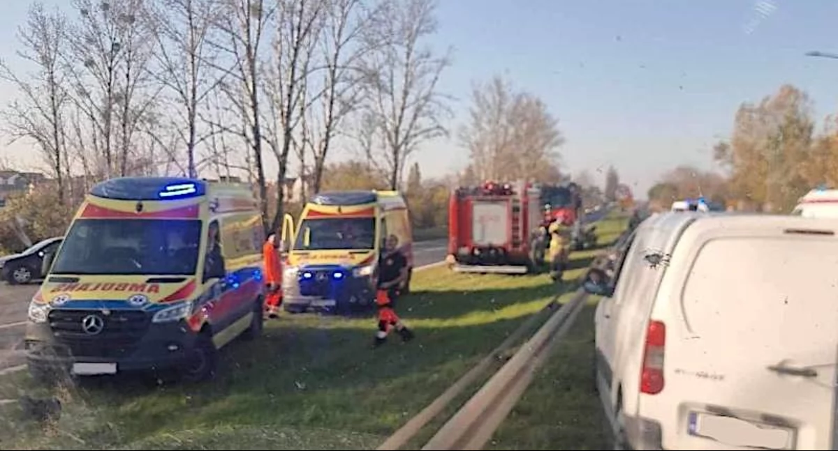 Wypadek na trasie Warszawskiej