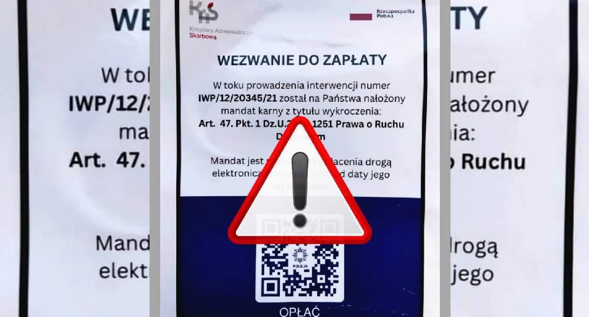 UWAGA  na fałszywe zawiadomienia za szybami samochodów