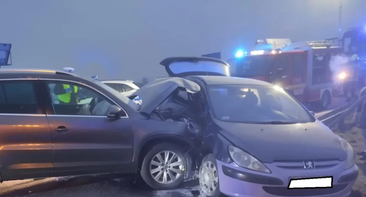 Wypadek drogowy w miejscowości Aleksandrów