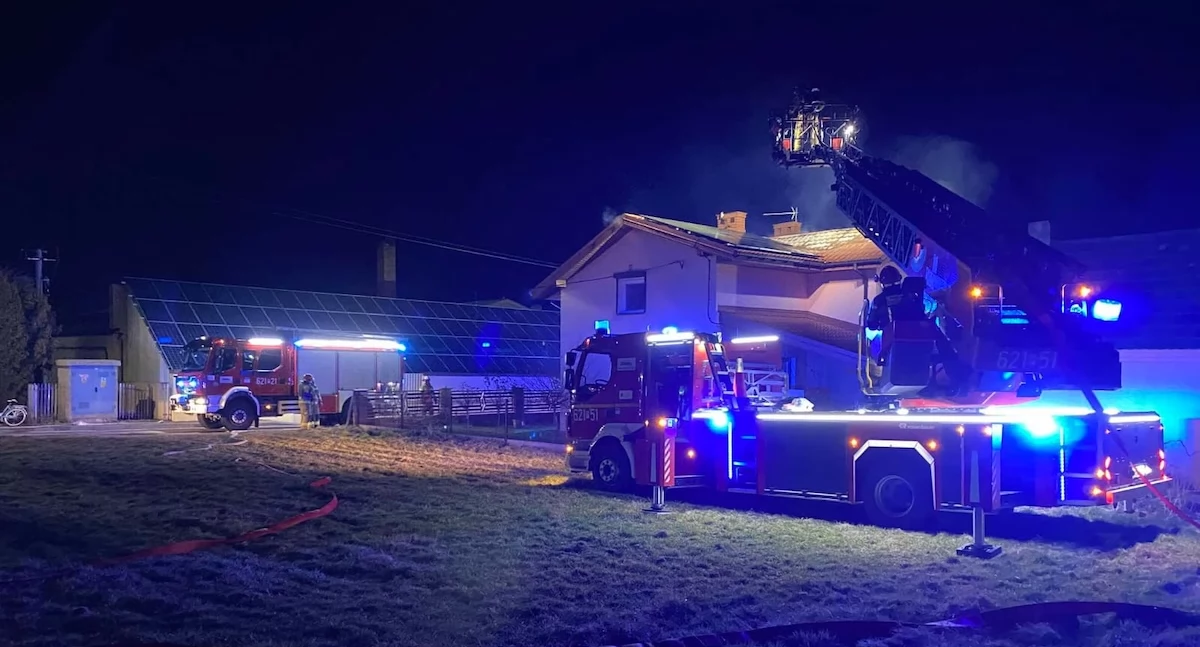 Pożar budynku mieszkalnego w miejscowości Turkowice