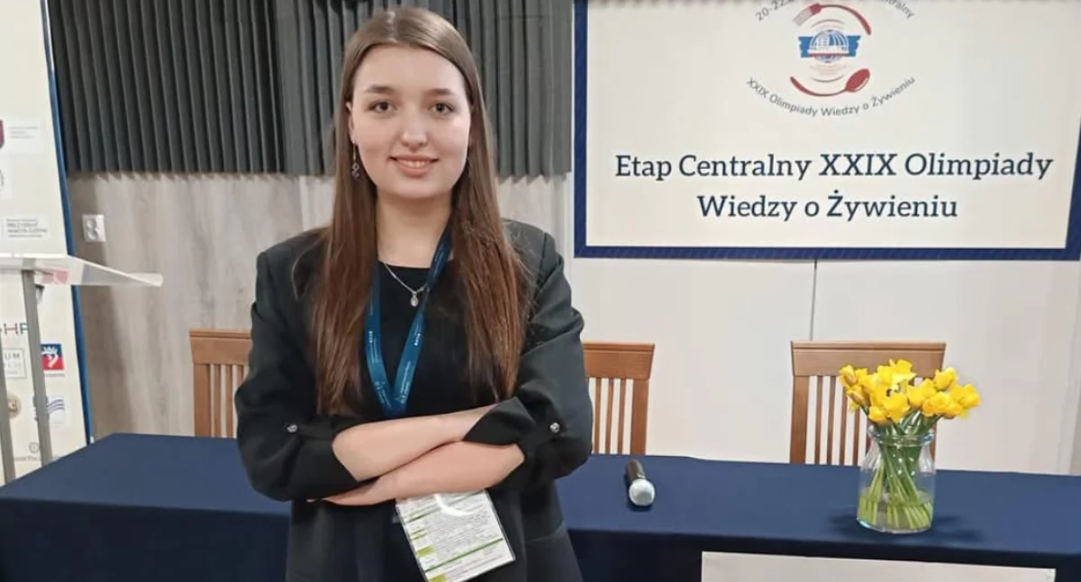 Finalistka Ogólnopolskiej Olimpiady Wiedzy o Żywieniu z ZSEU z Żychlin