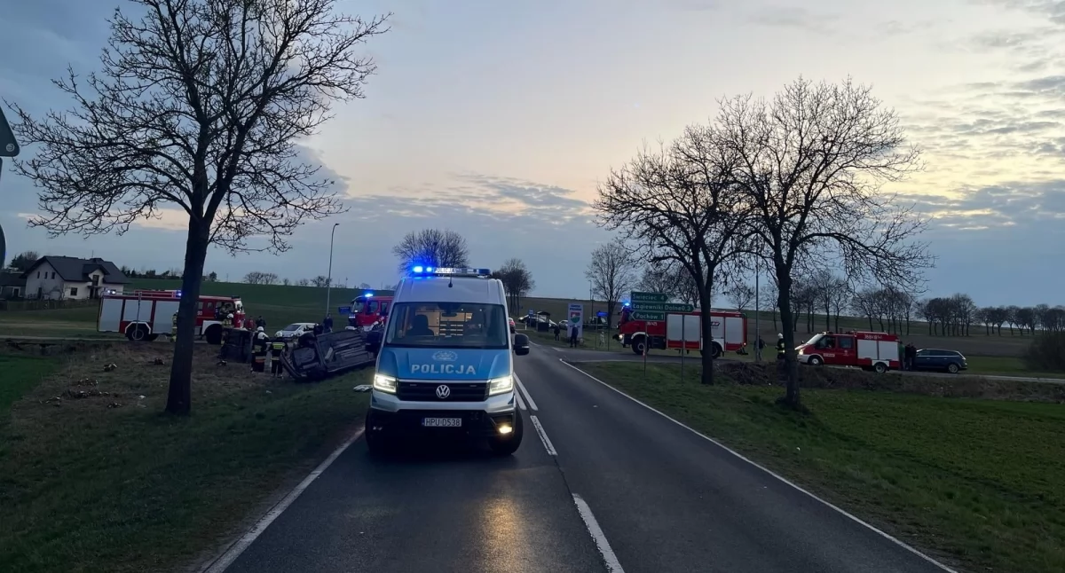 Wypadek w  miejscowości Pąchów 