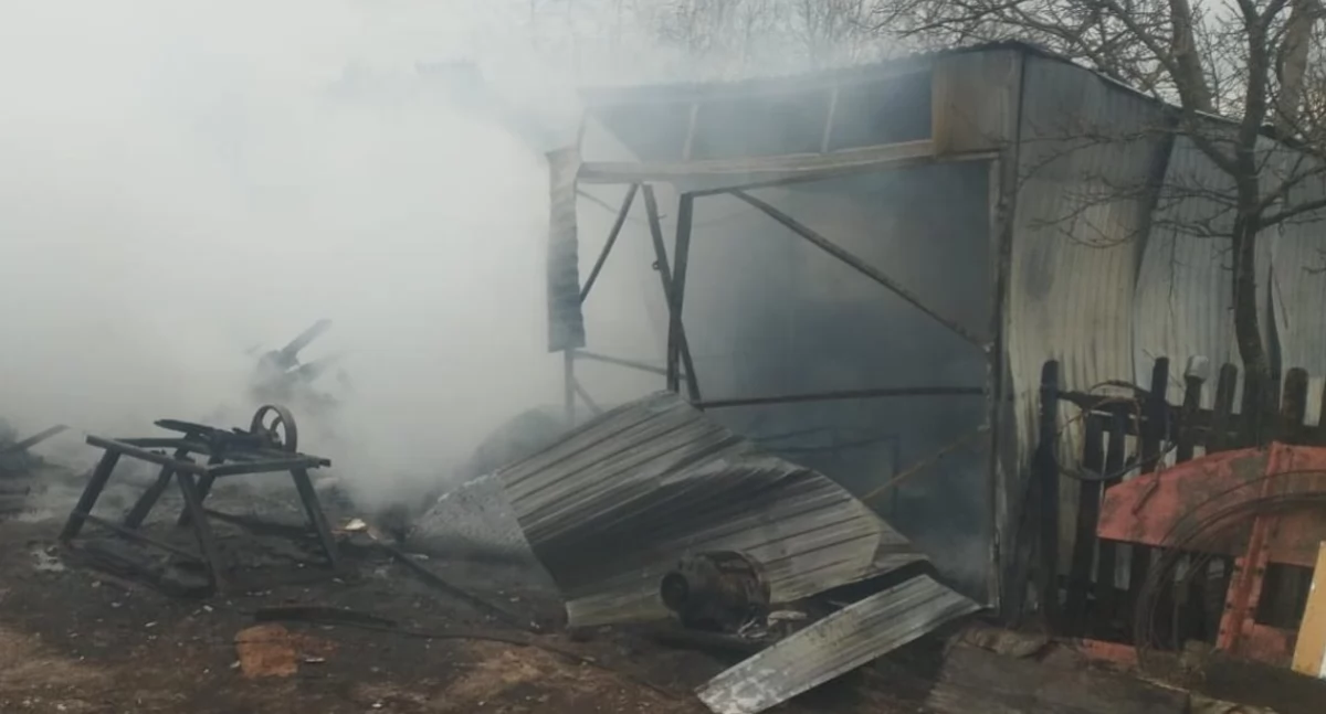 Pożar budynków mieszkalnych w miejscowościach Babiak oraz Gaj