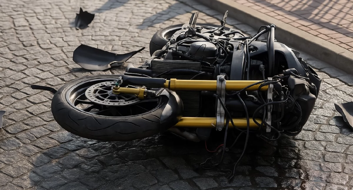 Ucieczka motocyklisty zakończona wypadkiem na moście Toruńskim