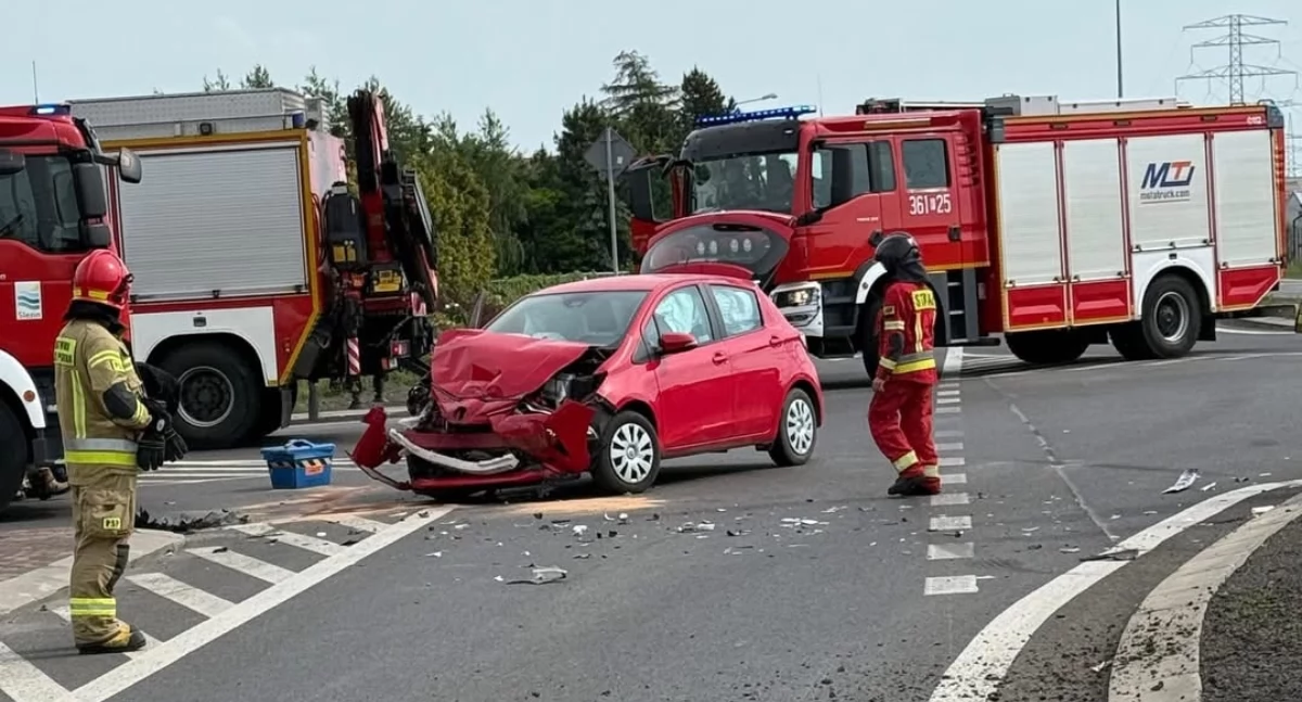 Wypadek w Lubomyślu. Zablokowana byla DK25 w kierunku Bydgoszczy