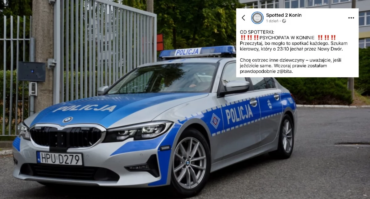 Policja potwierdza, że przesłuchano kobietę i mężczyznę z głośnego wpisu na Spotted 2 Konin