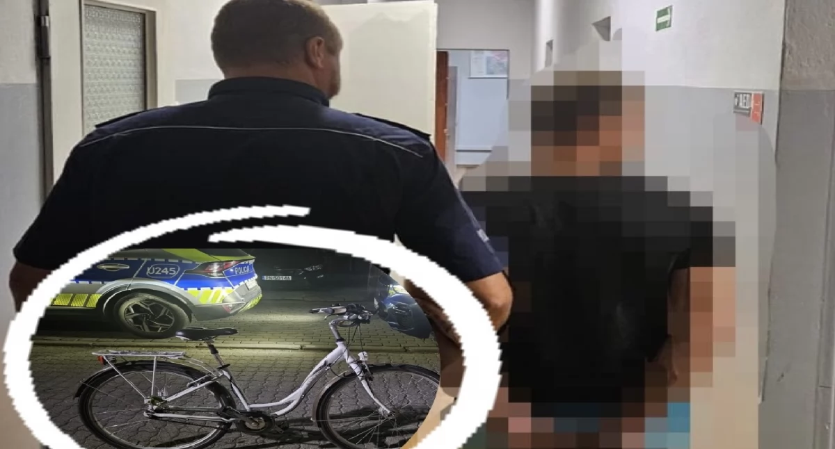 Sompolno, 20-latek ukradł rower sprzed restauracji, wpadł po chwili w ręce policji